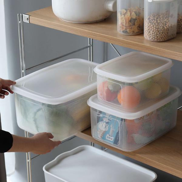 15.5L 9.6L 5.2L Fridge Freezer Storage Boxes Plastic Kitchen Organizer