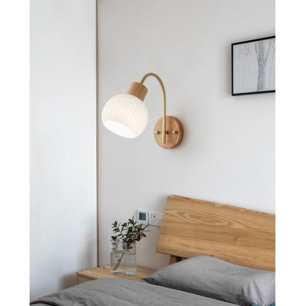 Стенный фонарь из скандинавского массивного дерева простой творческий крыльцо Свет лестницы проход спальня головной стол Стенный фонарь