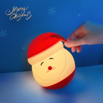 7-Color Silicone LED Santa Table Snowman Night Light Children's Gift For Bedroom Decor For Living Room