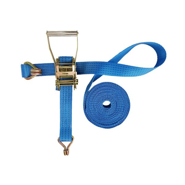 Голубая собственная личность ярлыка затягивая ремни храповика, ремни храповика с крюками безопасности