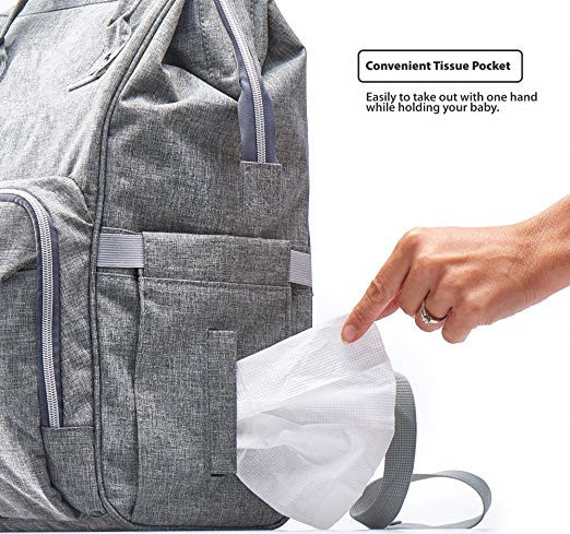 Waterproof Baby Girl Diaper Backpack , Stylish Maternity Nappy Bag Backpack