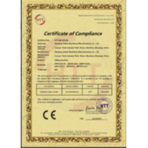 zhe jiang jinben machinery manufacture co.lTD Certifications