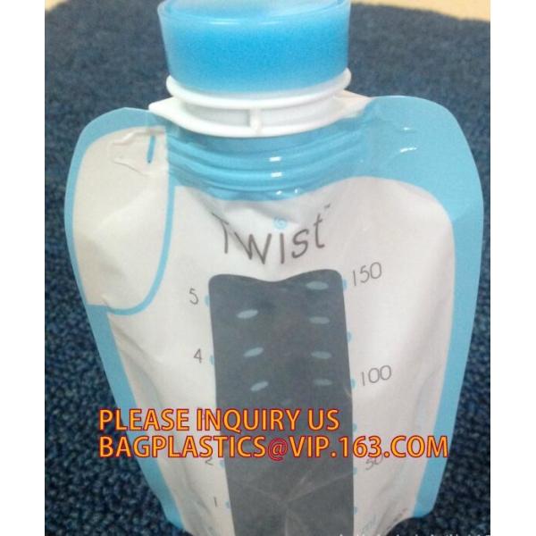 Food grade breastmilk storage packaging bag, breast milk pack bag,reusable baby food pouch milk storage bag ground coffe