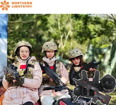 Conjunto de arma de detecção a laser com colete