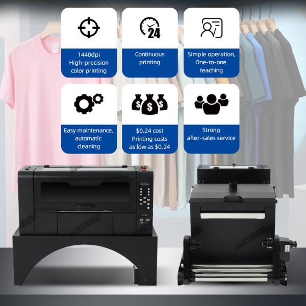 XP600 Printhead DTF Printer for T-Shirt Transfer Film and Powder Shaker Oven