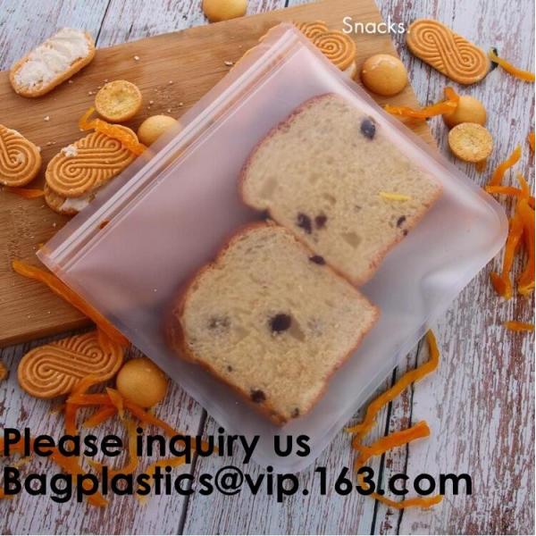 FOOD GRADE SILICONE: Strong, Thick 100% Durable Silicone Food Bags, Non-Toxic, Non-Leaching Hygienic And Reusable Food B