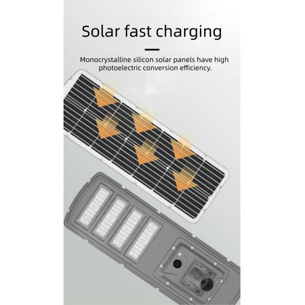 LED Solar Street Light With UV Resistant PC Lens for Campus Bike Lanes
