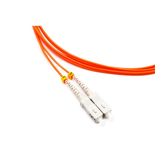 Duplex Multimode FTTH Fiber Optical Patch Cord SC UPC 50 125 850nm Wavelength