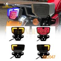 Lâmpadas de LED de plástico com flashes vermelhos de motocicleta disponíveis Peças sobressalentes Tailight