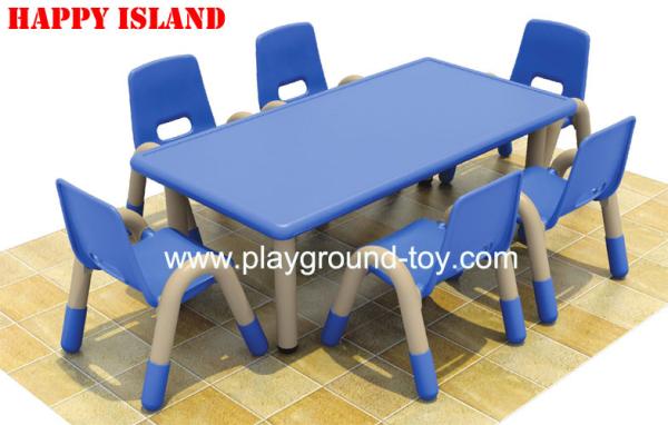Kindergarten PP Plastic Rectangular Table For Nursery School Children