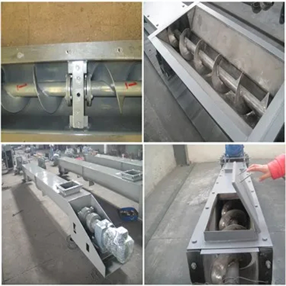 Heat Resistant Trough Screw Auger Conveyor with Multiple Inlets & Outlets and Customizable Length for Dry Bulk Material Handling