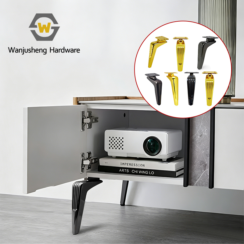 Wholesale Light Luxury Coffee Table Legs Metal Furniture Hardware Support Leg Fittings Sickle-Shaped Sofa Heightening Legs