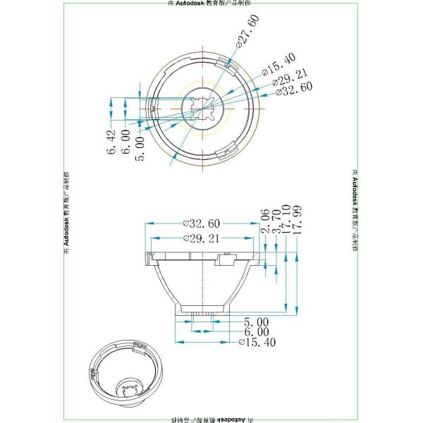 29mm SMD5050 PMMA поверхность шарика объектива СИД 40 градусов с держателем