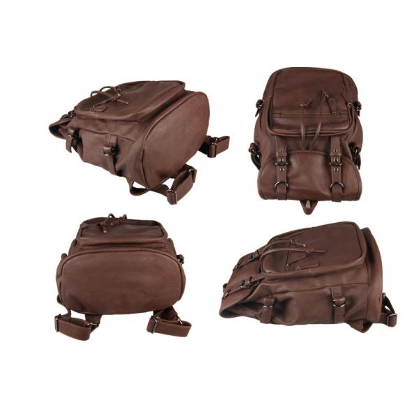 Retro Fashion Institute of wind men and women shoulder bag backpack school students tide Korea PU leather leisure backpa