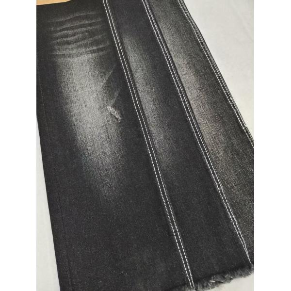Sarga 10S 70% Algodón Tejido Vaquero de Alta Elasticidad NEGRO/NEGRO 10oz 170-172cm Para Jeans