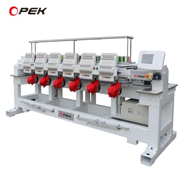 Head Interval 400mm 6 Heads 12 15 Needles Embroidery Machine for Cap