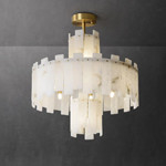 Железные фонари Scagliola High End Pendant с мраморным навесом