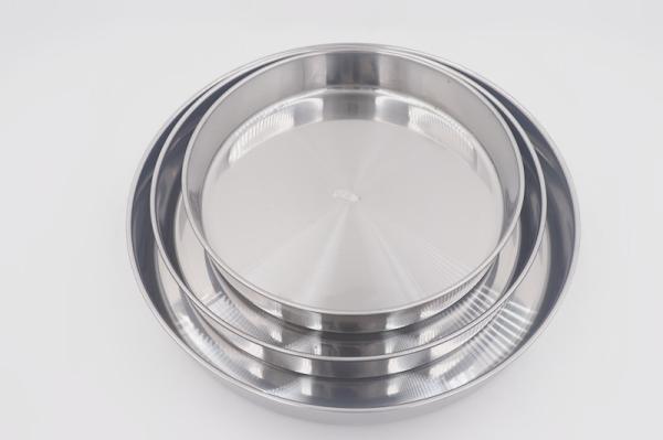 28.32.36cm 3pcs Bakeware nonstick pizza pan grade stainless steel cake plate