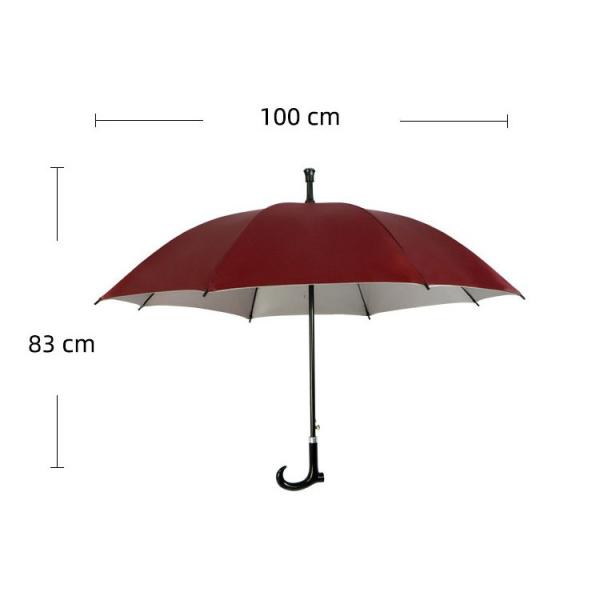 Elderly Self Protection Walking Stick Umbrella with Customized Designs Logo Printing