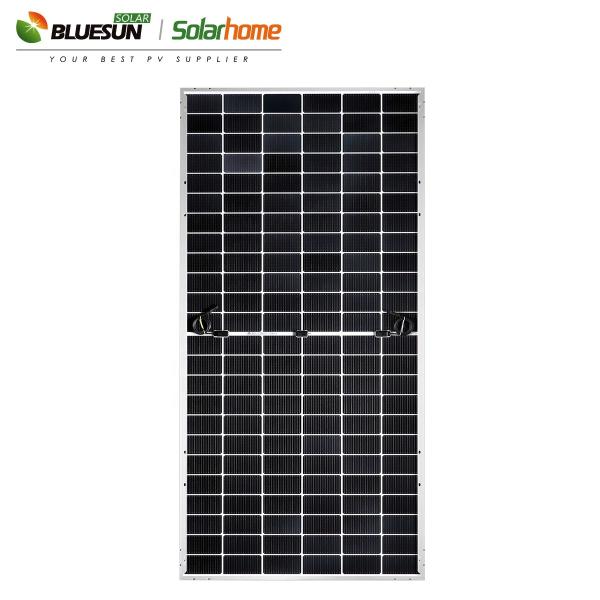 Bluesun 550w Power Photovoltaic Supply Double Glass Bifacial Solar Energy Panel 530w 540w 590w Components European Inventory
