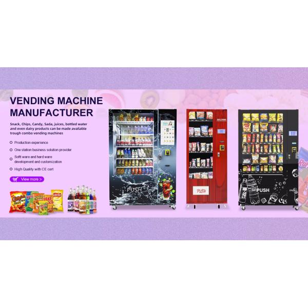Hot Selling 24 Hours Large Capacity Automatic Combo Snacks Drinks Food Vending Machine