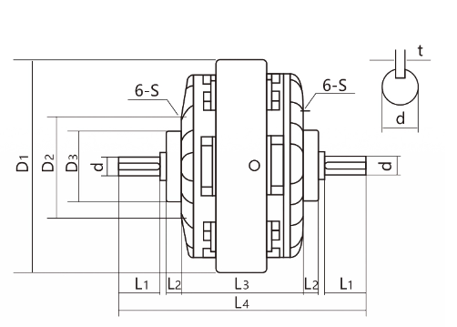 Алюминиевая муфта порошка сплава 3.7KW 5HP 300r/Min магнитная