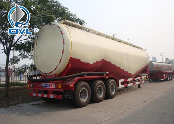 60m3 3AXLES 2LEGS Q345 Particle Material Transport Semi Trailer Trucks / Bulk Cement Tank Semi Trailer