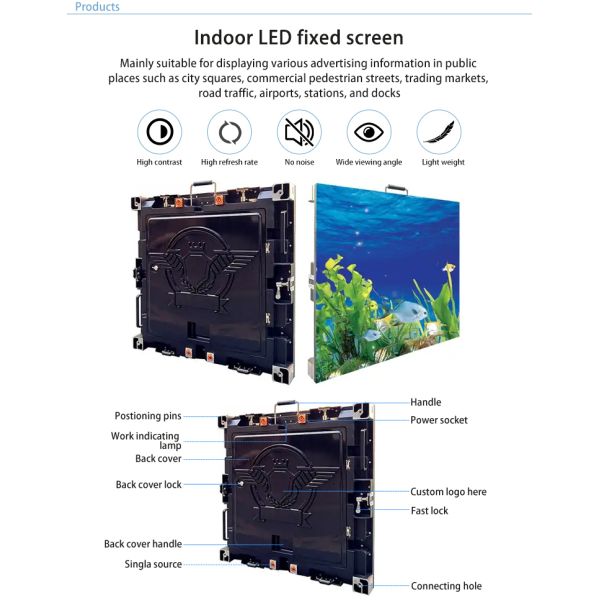 Shenzhen YUYI 4mm Pixel Pitch Indoor Fixed LED Display with High Refresh Rate and Seamless Splicing