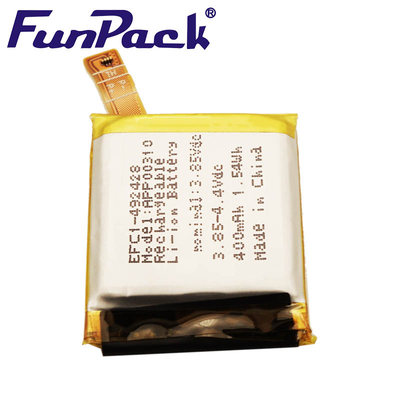 пригодный для носки материал батареи 400mAh 1.54Wh перезаряжаемые Polymerthe прибора 3.85V