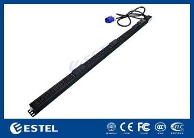 Black 200 - 240VAC 32A Vertical PDU Power Distribution Unit with C13 / C19 Outlets for Power Distribution