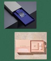 Boîte supérieure avec logo personnalisé, logo en relief, parfum / boîte cosmétique pour huile essentielle, boîte cadeau en papier
