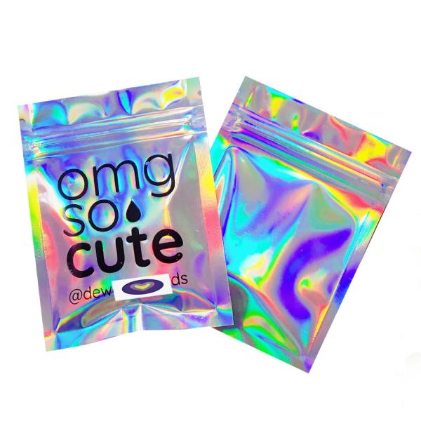 Resealable Transparent Holographic Zip Lock Pouch