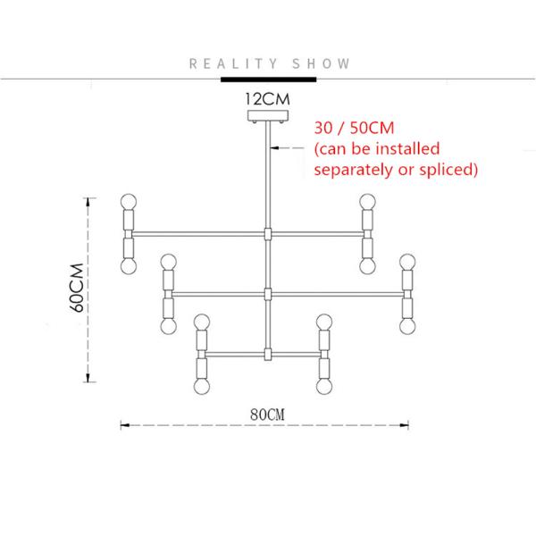 Indoor LED modern chandelier interior decoration home Atomium Chandeliers(WH-MI-189)