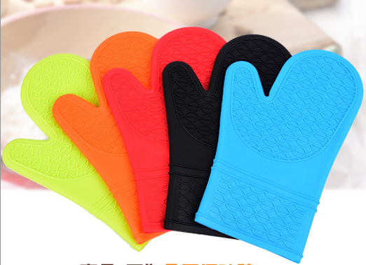 Heat Resistant Silicone Kitchen Glove Microwave Heated Gloves For Baking , Barbecue