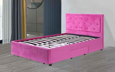Fabric Remoyable Upholstered Platform Bed Frame Modern Style Double King Size