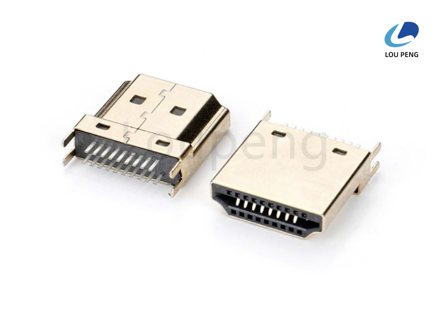 40V AC RMS DC Voltage Rating HDMI Video Audio Connector Male Female Suitable for Audio Video Transmission Applications