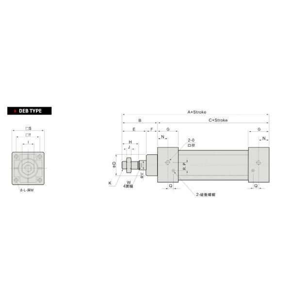 Heavy Duty Pneumatic Cylinder For Automatic Machine High Strength Structure