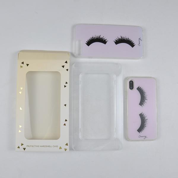 Custom Made Iphone Case Carton Packaging Box Printing With Pet Window
