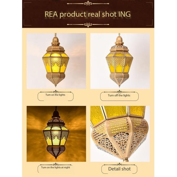 LED Decorative Vintage Copper Chandelier For Restaurant E27 Bulb Base