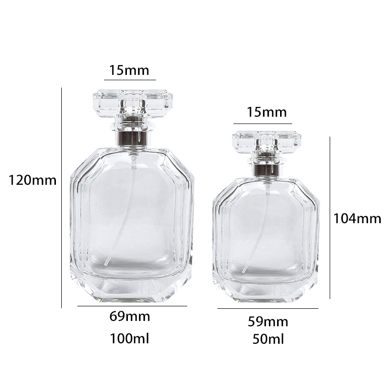 Изготовленный на заказ роскошный квадрат 50ml 100ml распыляет бутылку упаковки духов флакона духов стекла