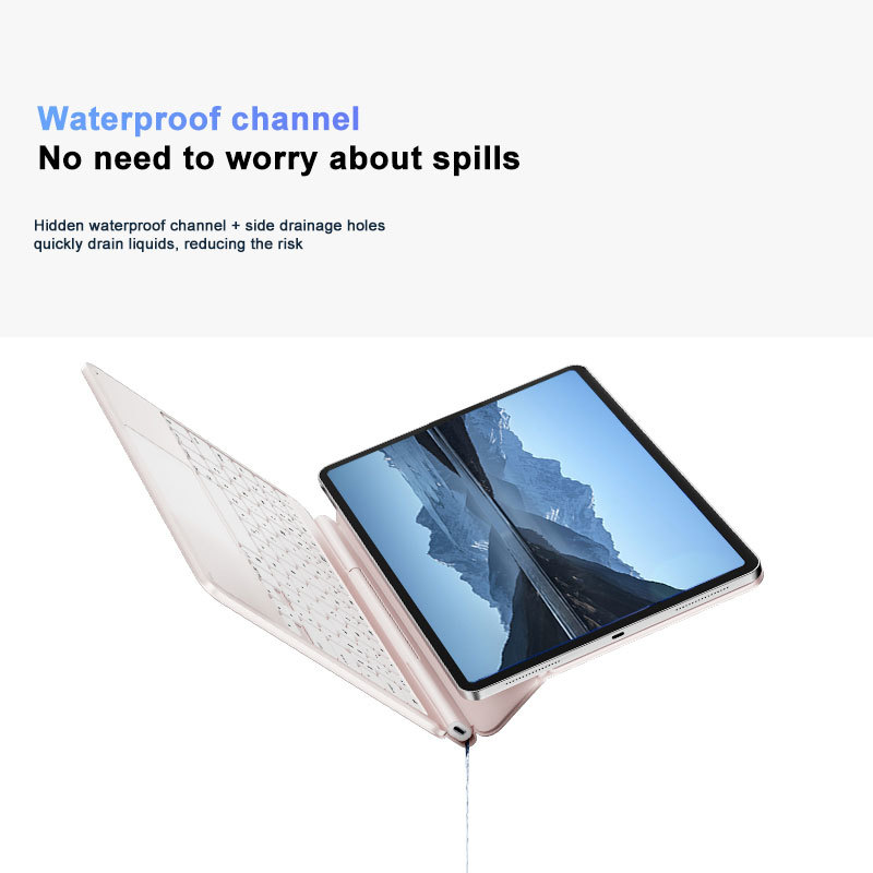 Aluminum Alloy Magic Keyboard Wireless Keyboard Case With 7 Color RGB Backlit Large Touchpad for iPad Pro 11 M4 2024/M5 2025