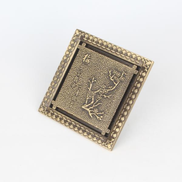 Modern 5-Inch Brass Bathroom Shower Drains Square Shower Floor Waste Drain with Basin Usage for Hotels