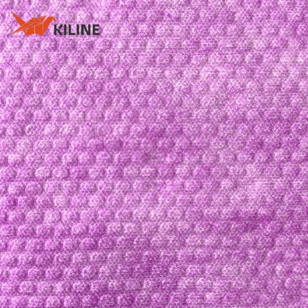 Custom Size Purple Disposable Cleaning Cloths Dusting Rolls 55gsm Highly Absorbent