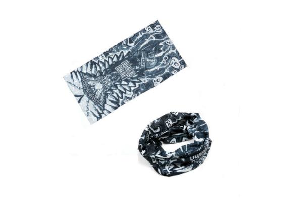 Polyester Orange Bandana Neck Gaiter , Motorbik Seamless Connect  Head Scarf