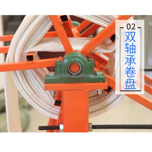 Gardening Metal Movable Farmland Irrigation Truck with Heavy Rain Gun Sprinkler and Garden Hose Reels