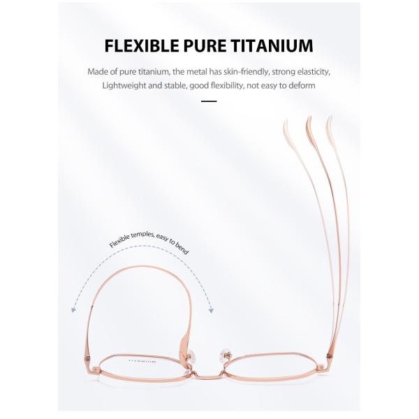 Геометрическая круглая полная тенденция рецепта Очкиes титана оправы