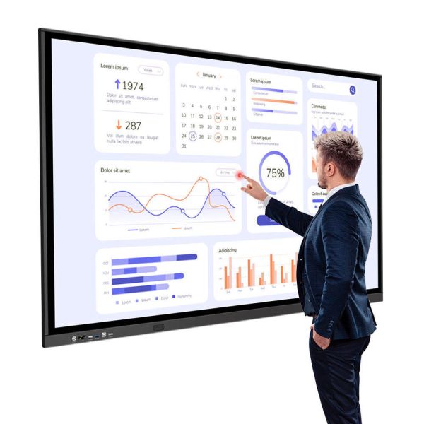 4K UHD Smart Touch Screen Interactive Whiteboard for School Meetings