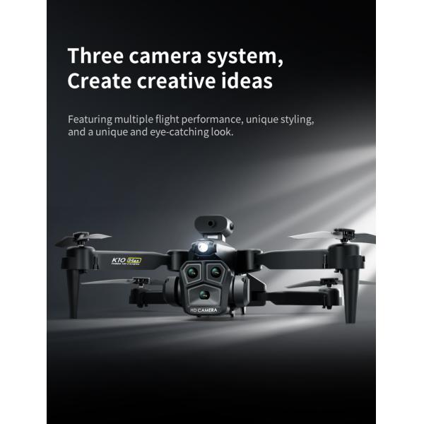 Optical Flow Drone With Triple 4k Camera Wifi Fpv Camera Stabilizer for Beginners Obstacle Avoidance RC Quadcopter 2.4G