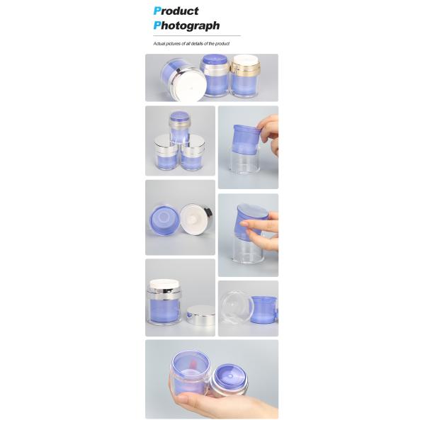 Refillable тело Scrub опарник 50g пурпурное Eco насоса сливк лосьона стороны безвоздушный дружелюбный