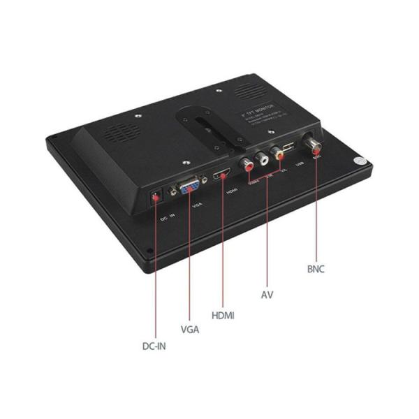 9~36VDC 800x480 8 дюймовый ЖК-монитор с BNC AV HDMI USB